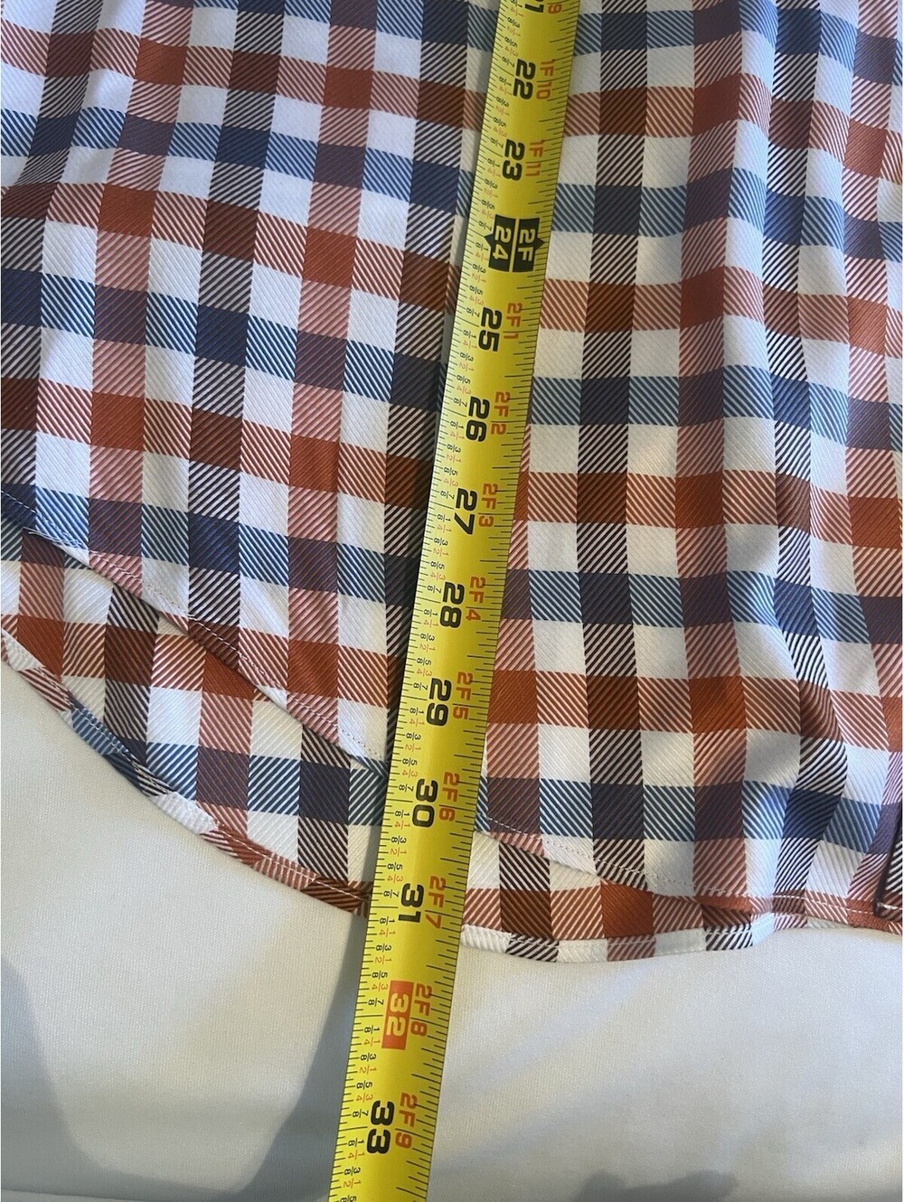 Johnston & Murphy Shirt XXL US Blue Check Flip Cuff Button Up Long Sleeve Mens - Picture 14 of 15